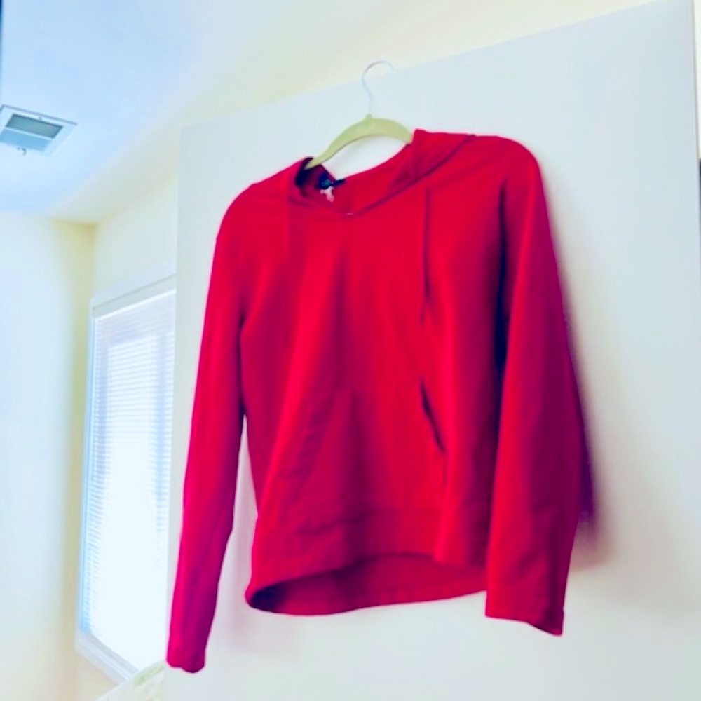 GAP Red Valentine’s New Year’s Soft Cotton Hoodie Sweatshirt with Fleece
